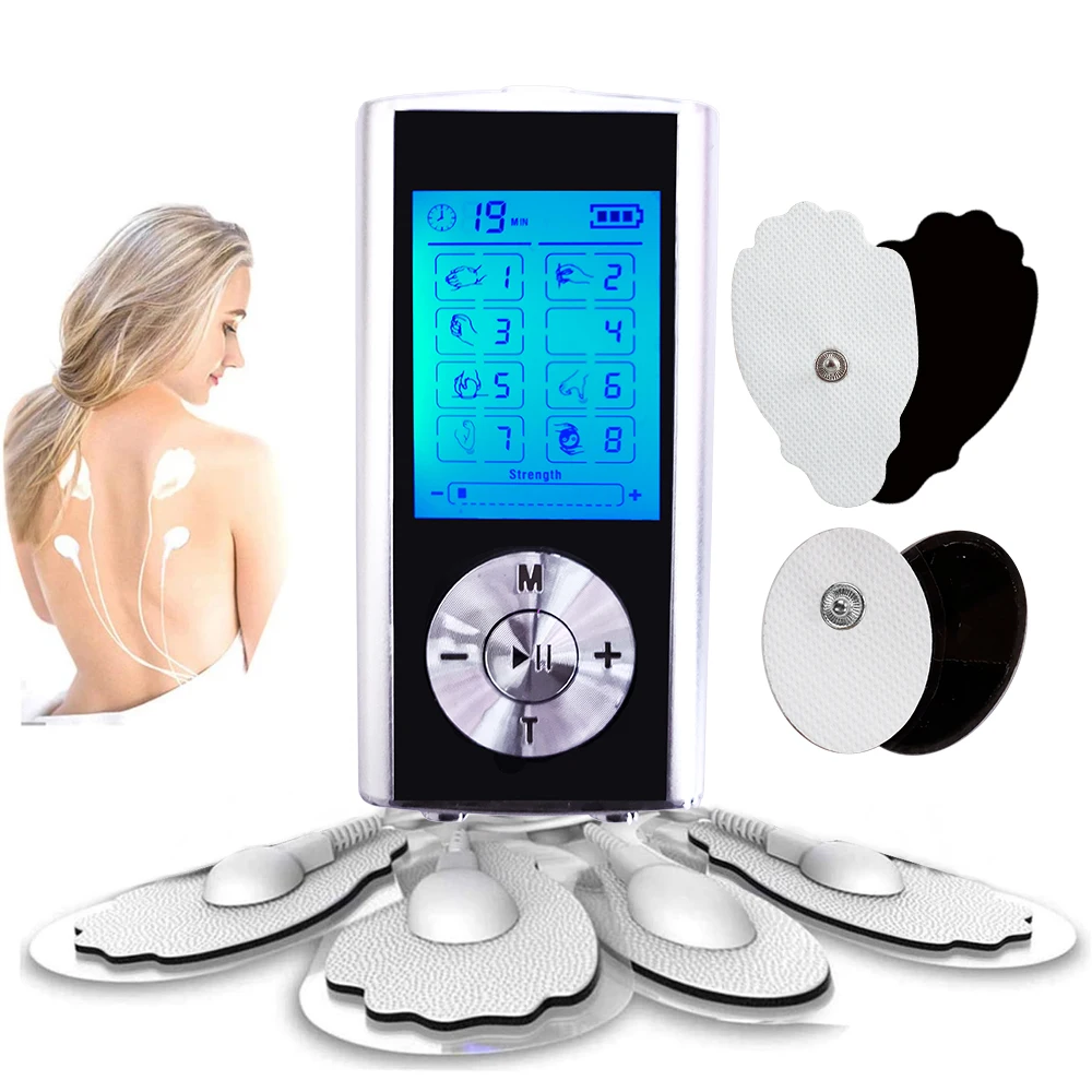 

8 Modes Electric Massageador Body Massager EMS Compex Muscle Stimulator TENS Electronic Pulse Meridians Physiotherapy Machine