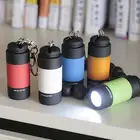 USB перезаряжаемый портативный светодиодный светильник, фонарик, карманный брелок, маленький фонарь