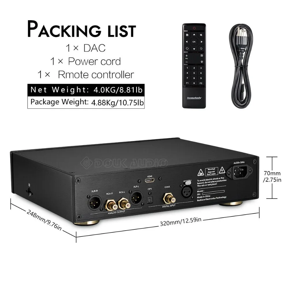 Nobsound HiFi полностью сбалансированный двойной PCM1792A DAC аудио декодер цифро-аналоговый преобразователь