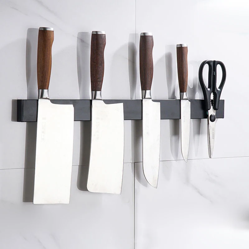 

Настенная подставка для кухонных ножей, из нержавеющей стали, без перфорации