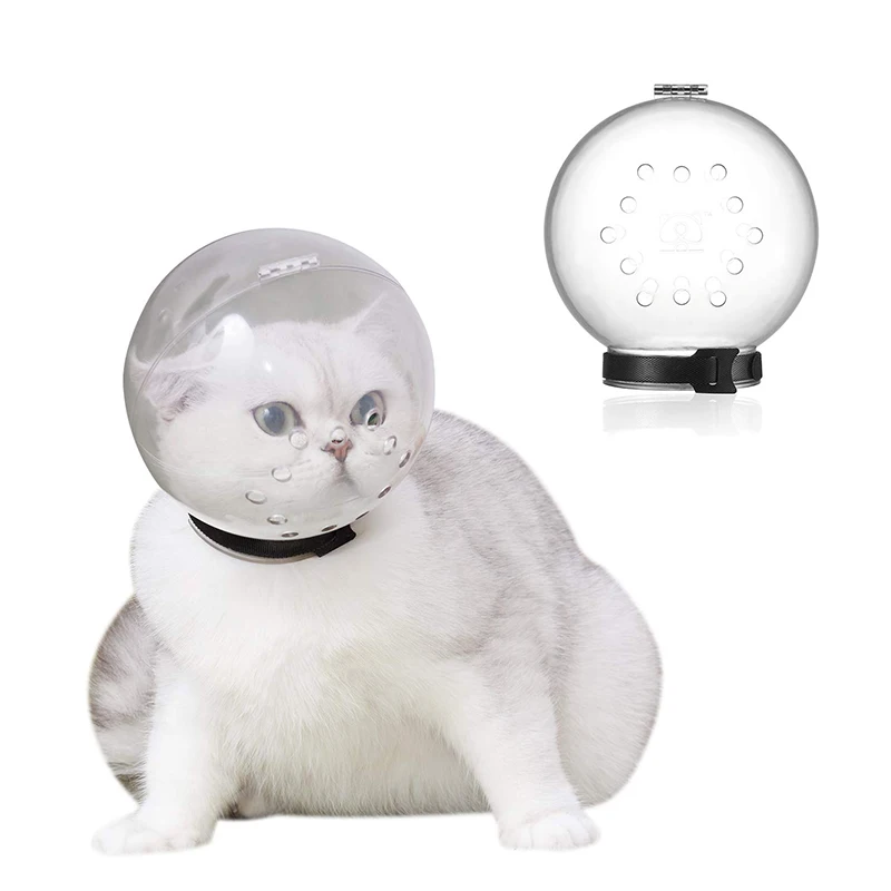 Accesorios de aseo para gatos, mascarilla antimordedura, capucha espacial antilamer para evitar morder y masticar, cuidado de mascotas-1