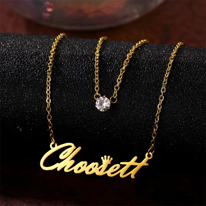 Персонализированные пользовательские имя кулон ожерелье для женщин из
