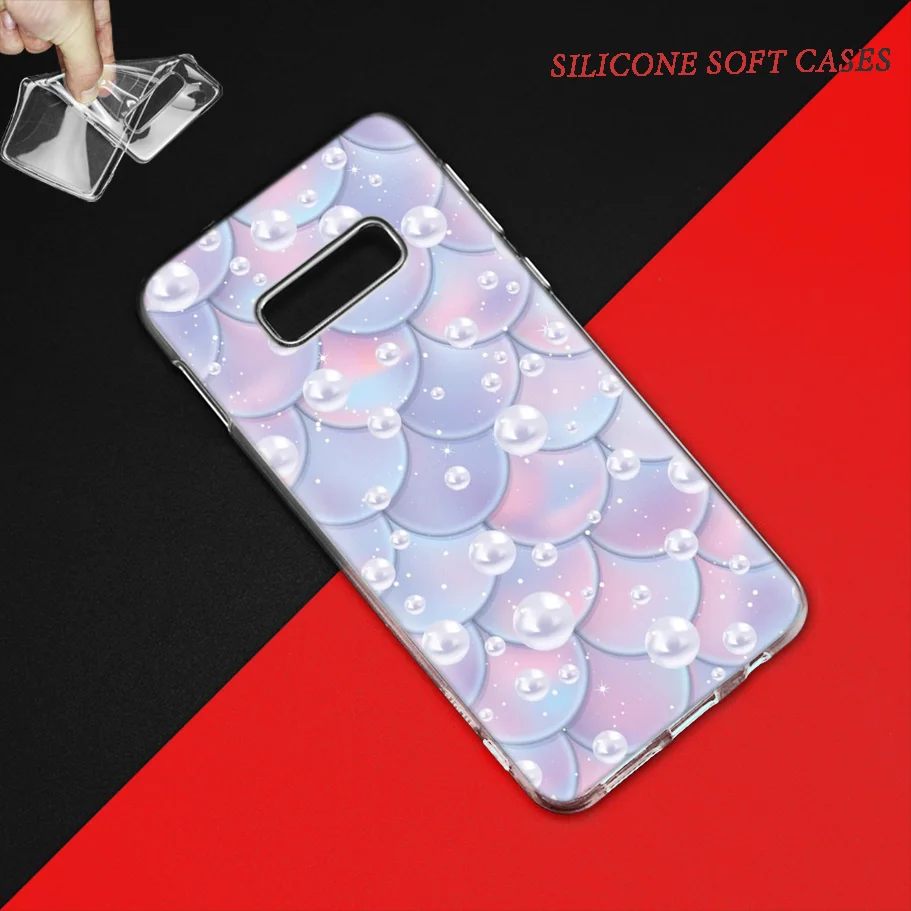 Чехол с русалочкой для samsung Galaxy Note 10 S10 5G S10e S8 S9 S7 8 9 J4 J6 Plus силиконовый чехол для телефона Schale
