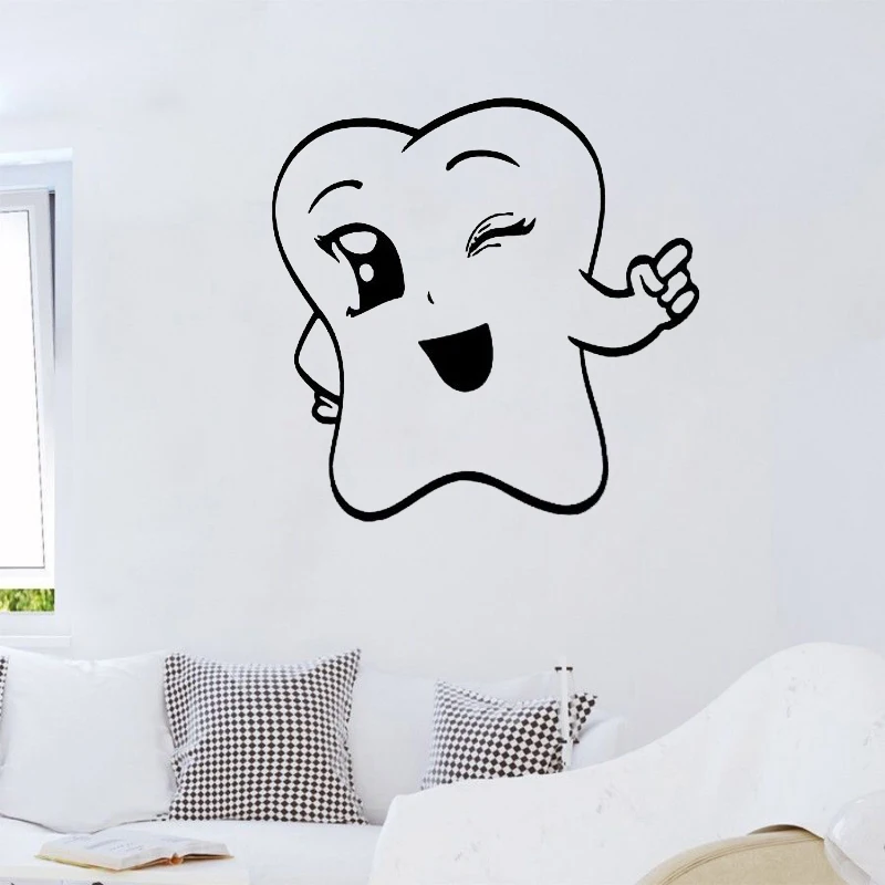 Настенные Стикеры с зубами милые настенные домашний декор настенное украшение