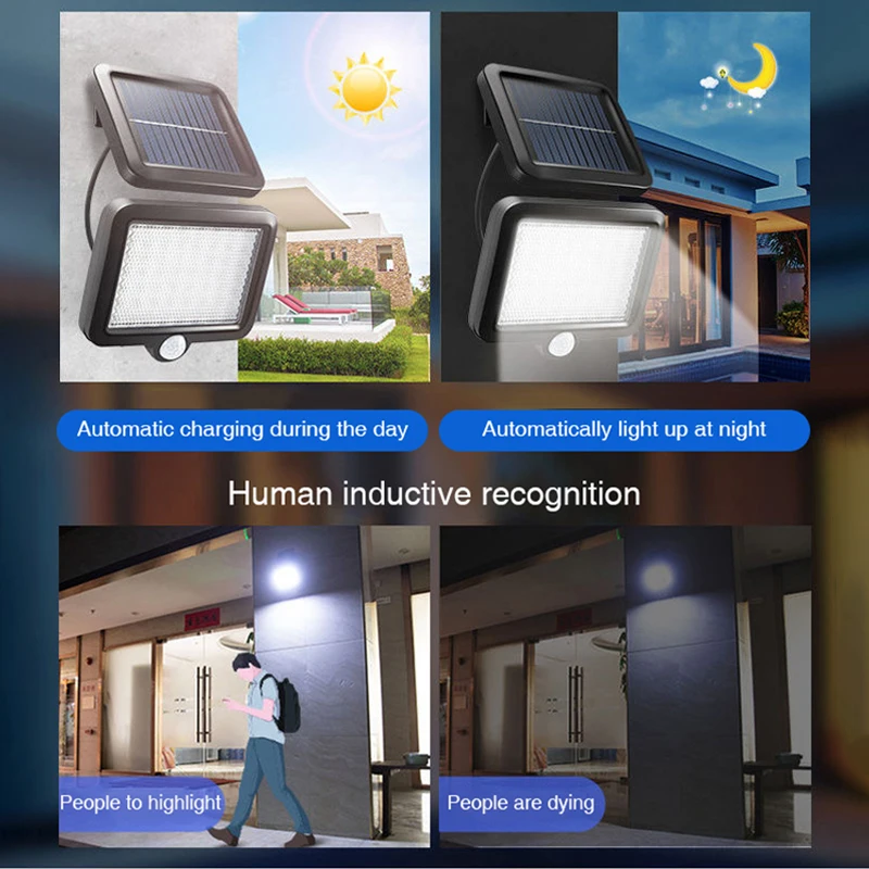 

Solar Light Outdoor Motion Sensor Recharge Solar Wall Light Waterproof Emergency Led Light For Street Garden Porch Lamp