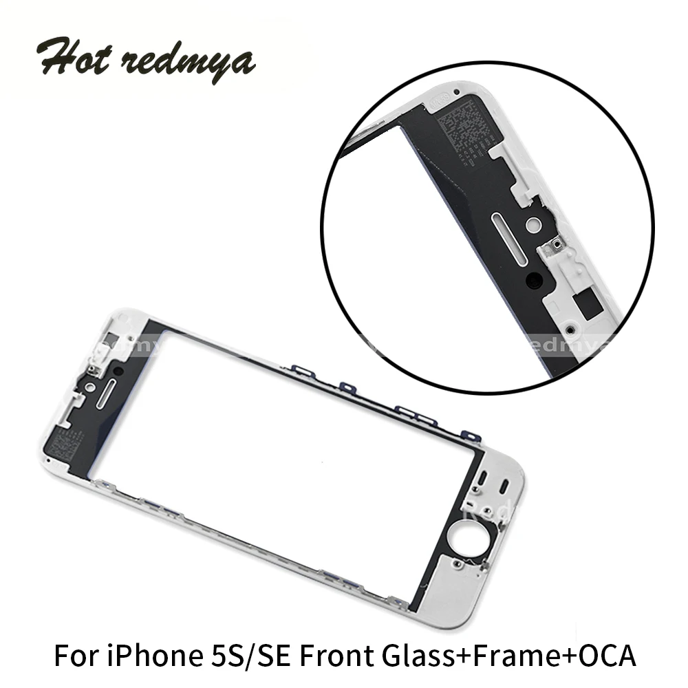 10 шт. сенсорный экран дигитайзер стеклянная панель + Рамка для iPhone 5S SE передняя