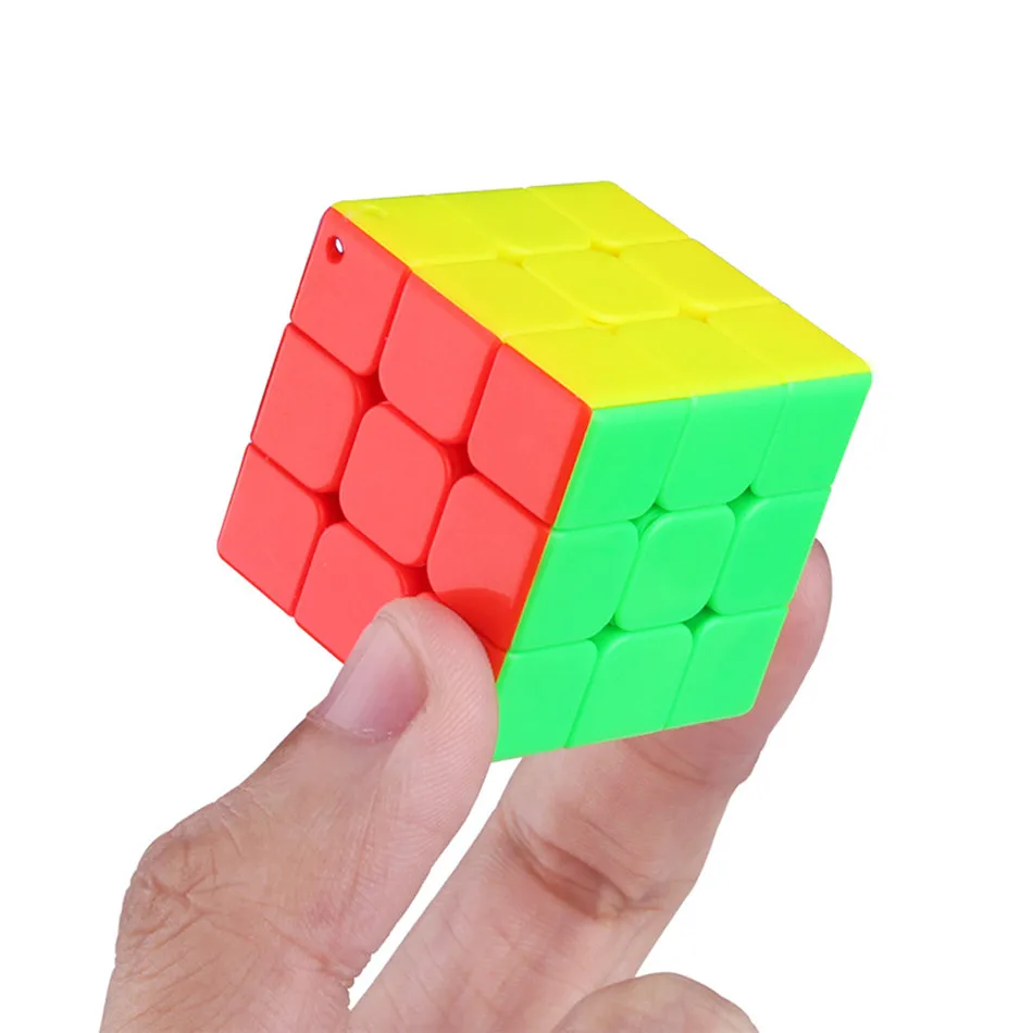 10 шт./лот Yuxin 3 5 см 3x3x3 мини-волшебный куб брелок без наклеек 3x3 Cubo Magico классическая