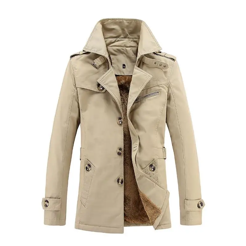 OLOEY New Arrival Male Jacket Warm Cotton-Padded Fashion Windbreaker Quality Military Men Coats Black Khaki Jackets Mens 5XL | Мужская