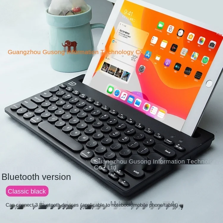 Беспроводная Bluetooth-клавиатура с тремя режимами и его слотом Bilgisayar горячая