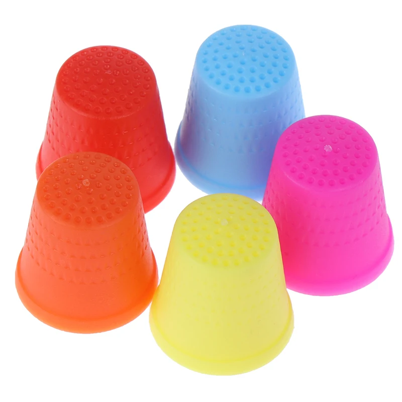 5Pcs Rubber Craft Quilter Needlework Sewing Thimble Protector Counting Finger Tip Cone | Дом и сад