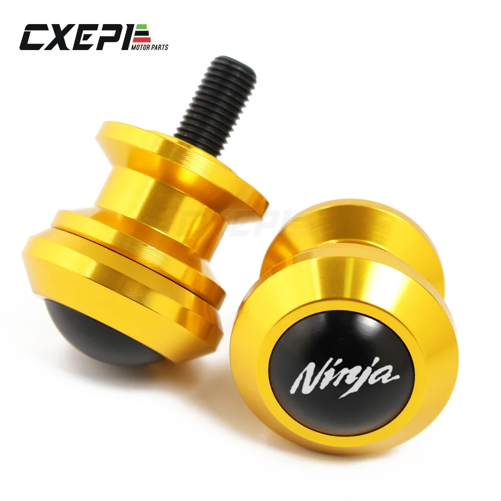 

10MM For KAWASAKI NINJA300 NINJA250 Z300 Z250 Motorcycle CNC Swingarm Spools stand screws Slider LOGO Z1000
