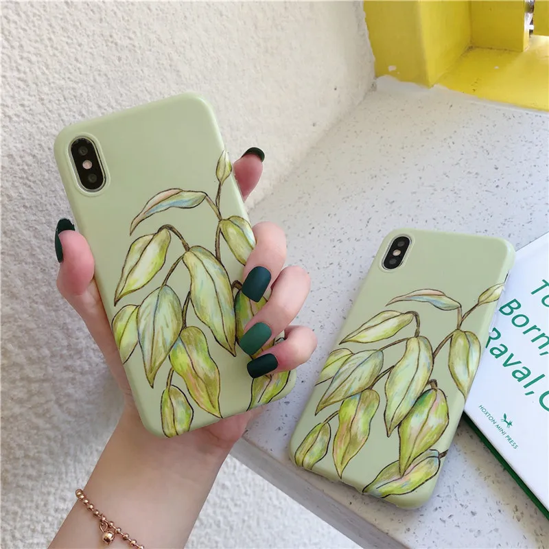 Lovebay популярный винтажный свежие банановые Чехлы для телефона с листом iPhone XS Max XR X