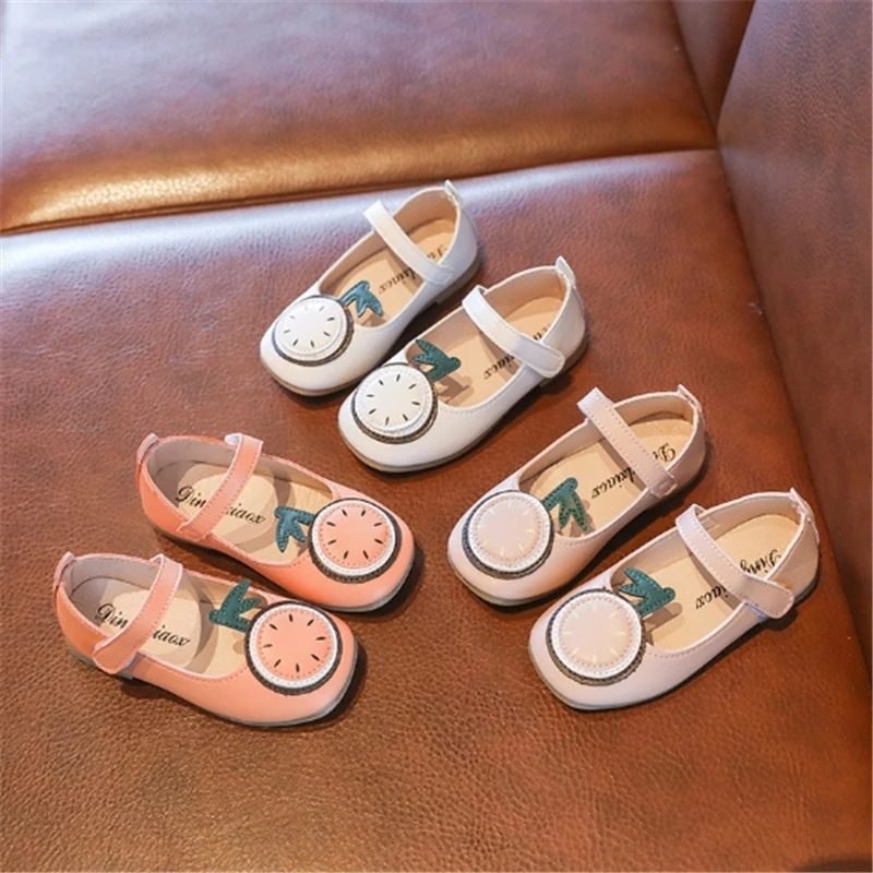 

JY 2020 Children girls fruit shoes Girls Shoes Flat casual Shoes 21-30 3colors MQ6003 TX07