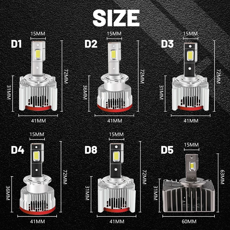 

D1S D2S D3S Hid Xenon Lamps D4S Car Lamp D5S Led Headlights D8S Canbus Error Free 6000K Play And Plug 70W High Power 30000Lm 12V