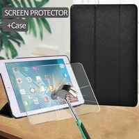 for apple ipad 5th 2017 6th 2018pro 9 7air 1 2 tablet leather smart sleep wake funda trifold stand cover screen protector