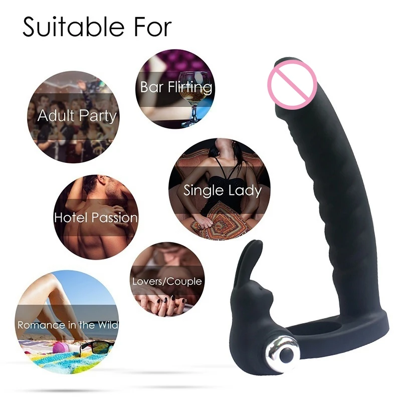 7 скоростей пенис вибрирующее кольцо двойное проникновение Анальная пробка