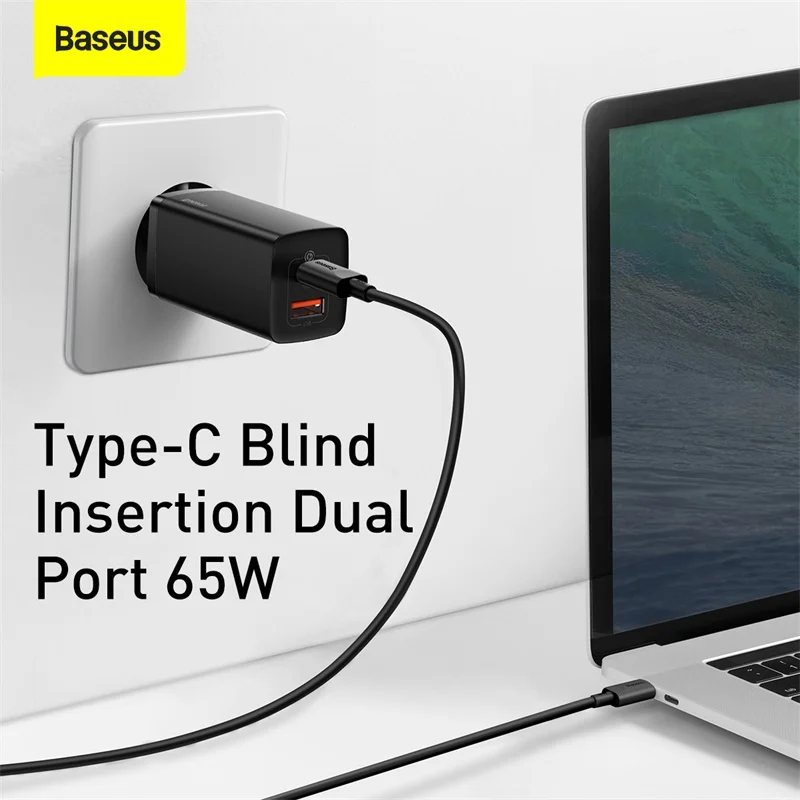 Устройство быстрой зарядки Baseus 65 Вт USB Type C QC 4 0 PD 3 для iPhone 12 Samsung Xiaomi Macbook | Мобильные
