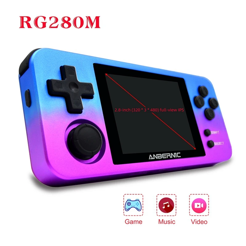 

Metal Retro Vintage Game Console Portable 2.8 Inch HD IPS Sn Support Vibrating Games and High Quality Stereo Speaker