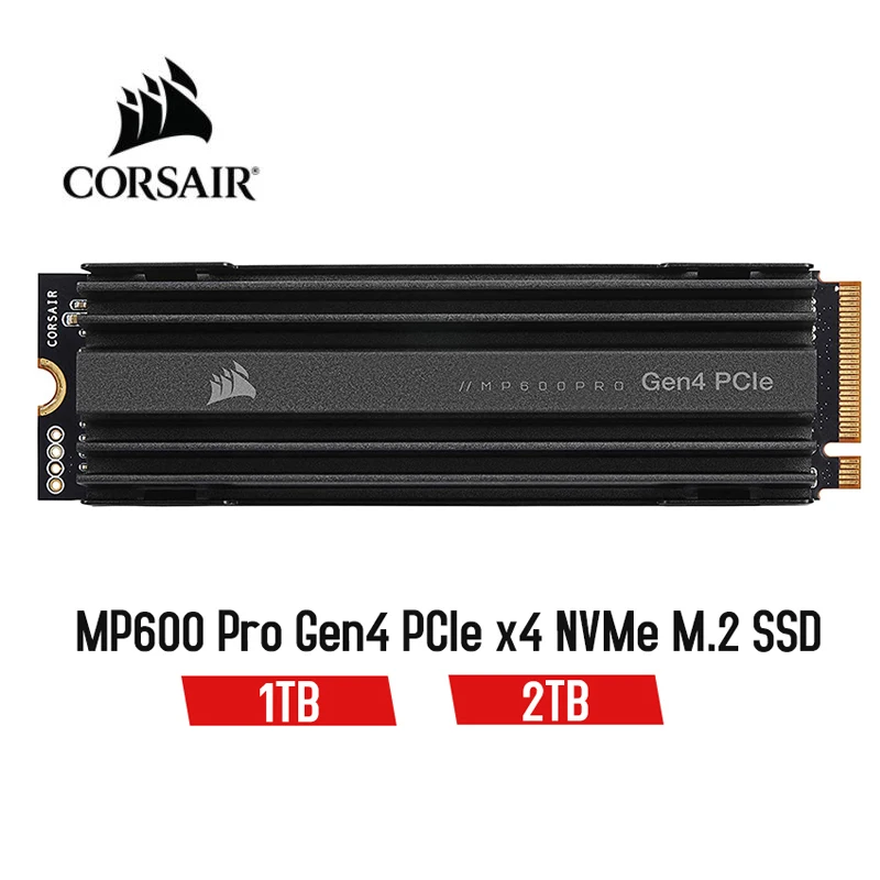 

Corsair MP600 Pro Gen4 PCIe x4 NVMe M.2 SSD 1TB 2TB High Density TLC NAND Aluminum Heatspreader