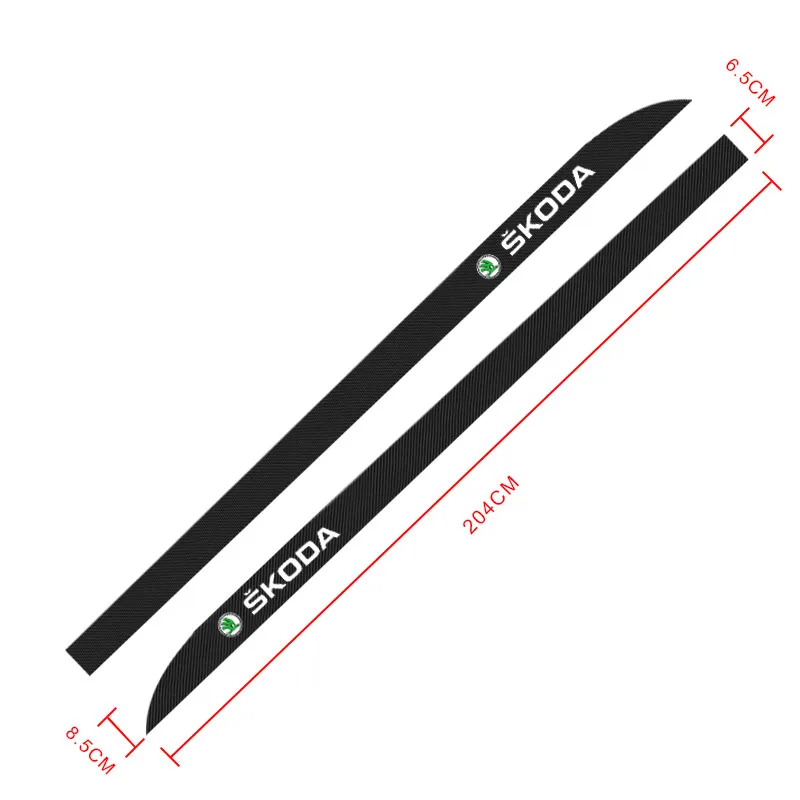 2pcs Car Door Side Skirt Sill Stripe Body Decals Sticker for Skoda Octavia A5 A7 Fabia Superb Rapid Kodiaq Kamiq Accessories | Автомобили