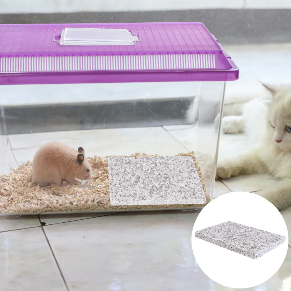 

1Pc Hamster Cooling Board Pet Marble Slab Summer Cooling Board (Random Pattern)