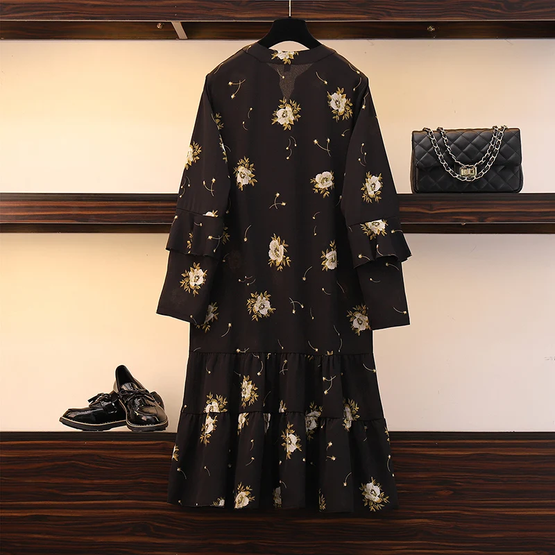 Модное Стройное женское весеннее платье больших размеров 2019 г. | Женская одежда