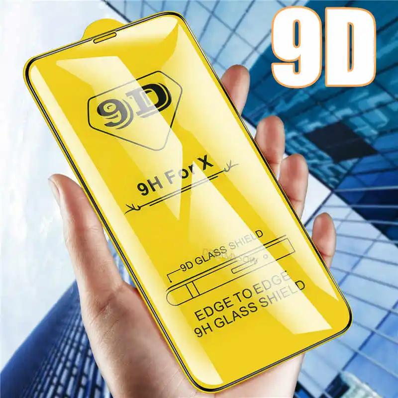 9D закругленные края полное покрытие закаленное стекло на iPhone XS MAX XR X экран