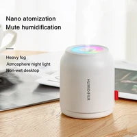 260ml mini usb air humidifier ultrasonic cool mist maker fogger with colorful led night light for home car humidificador