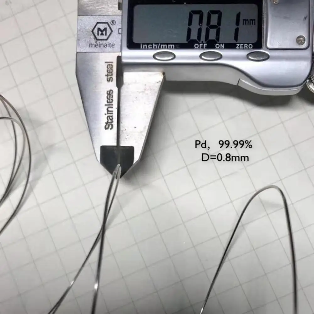 

Palladium metal Wire 99.99% Element Pd Pure Diameter 0.8mm