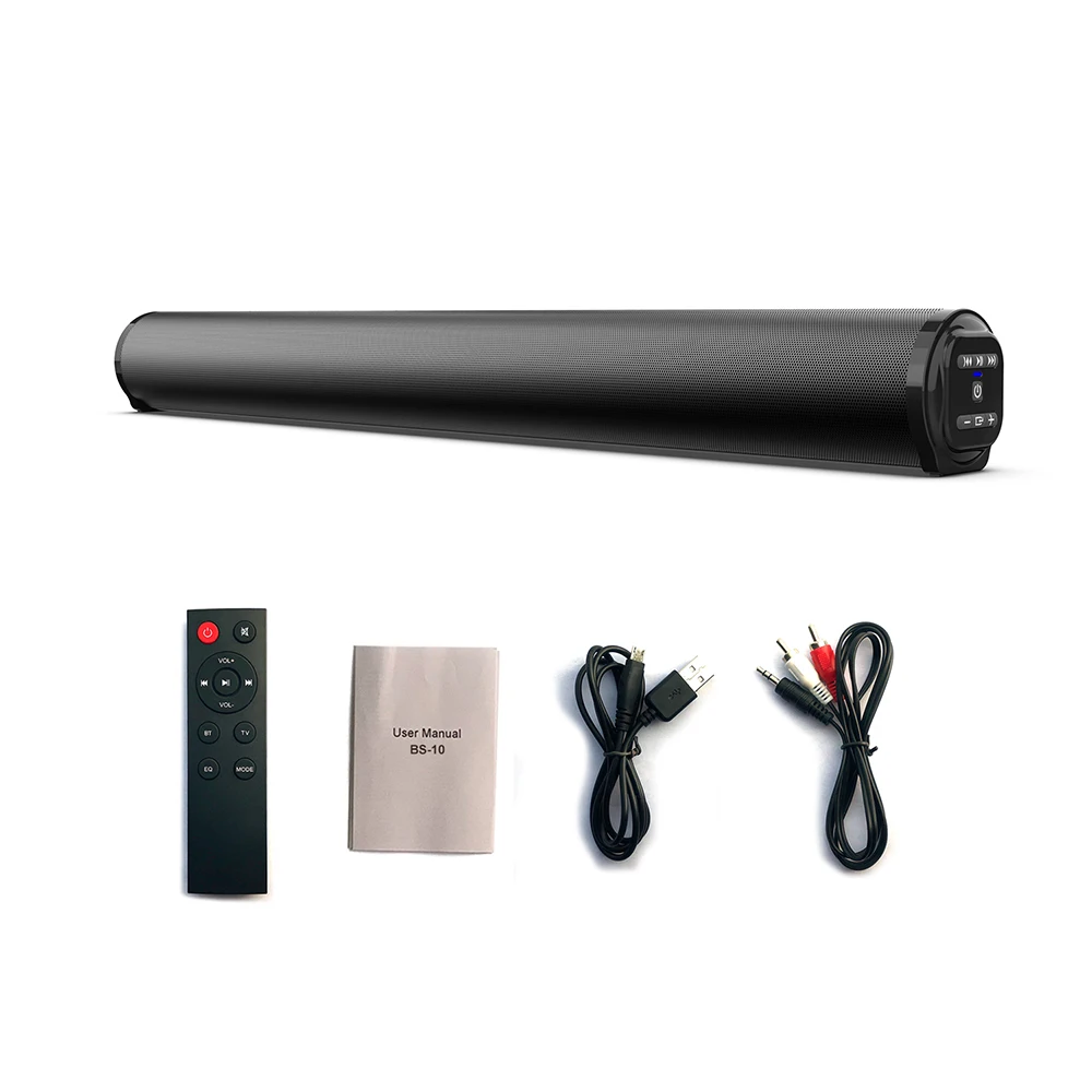 20W TV Sound Bar Subwoofer Music Player Wired and Wireless Bluetooth Home Surround SoundBar for PC Theater Speaker BS10 | Электроника