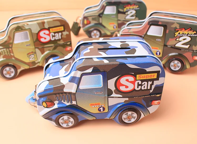 Копилка для монет в форме автомобиля копилка с замком подарки детей WB610|Копилки