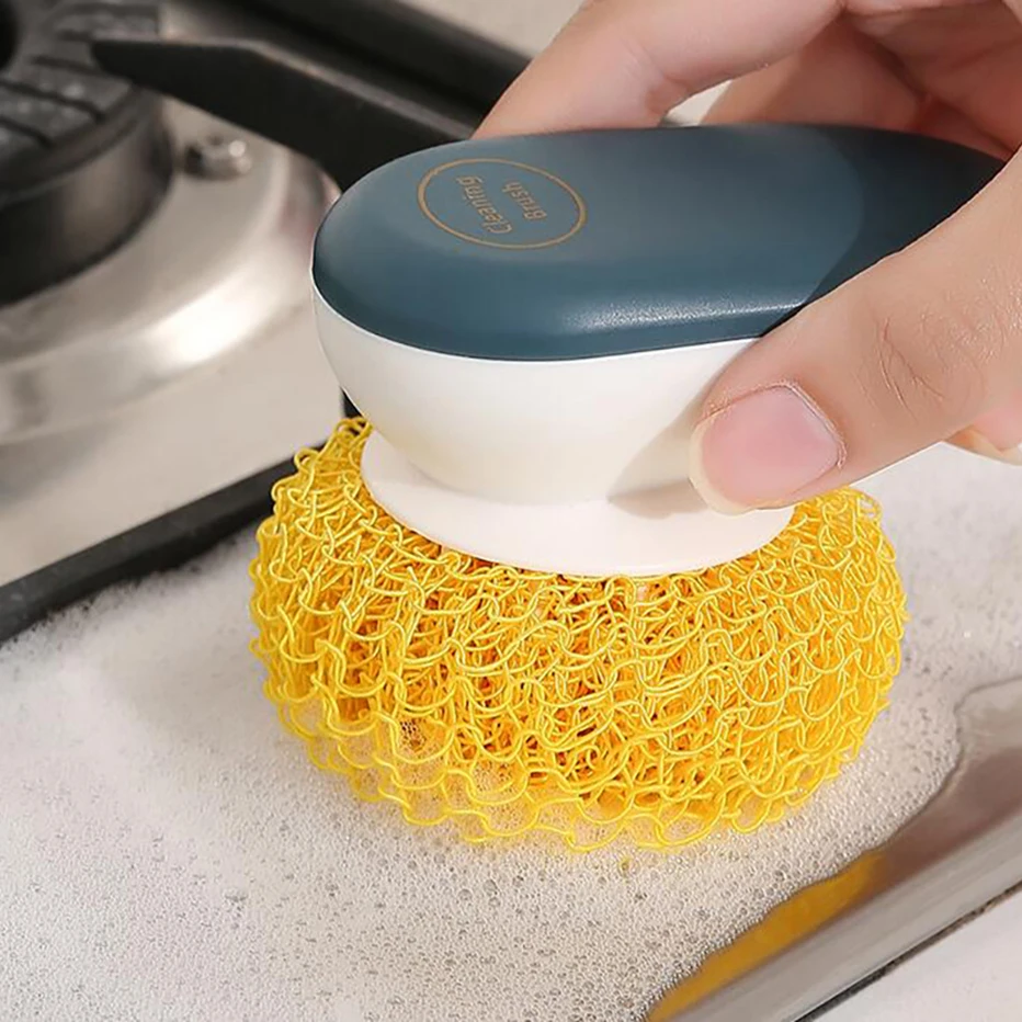 Волшебная кухонная губка щетка для кастрюль скребок чистки стальной удаления