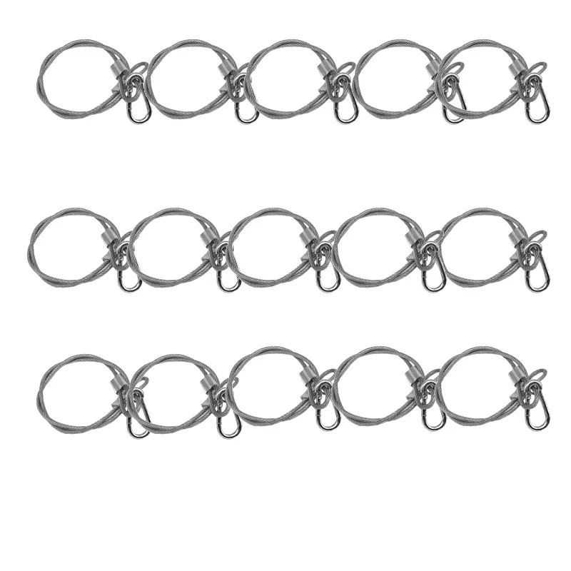 

DJ Lighting 15pcs 60cm Steel Wire Stage Light Safety Ropes Security Cables Equipment for Par Light Bar Led Moving Head