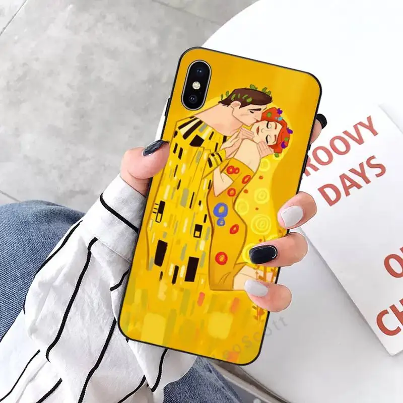 

Kiss by Gustav Klimt Design Phone Cases for iPhone 11 12 mini pro XS MAX 8 7 6 6S Plus X 5S SE 2020 XR