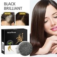 black sesame oil control hair care women scalp cleansing brightening anti dandruff shampoo soap bar