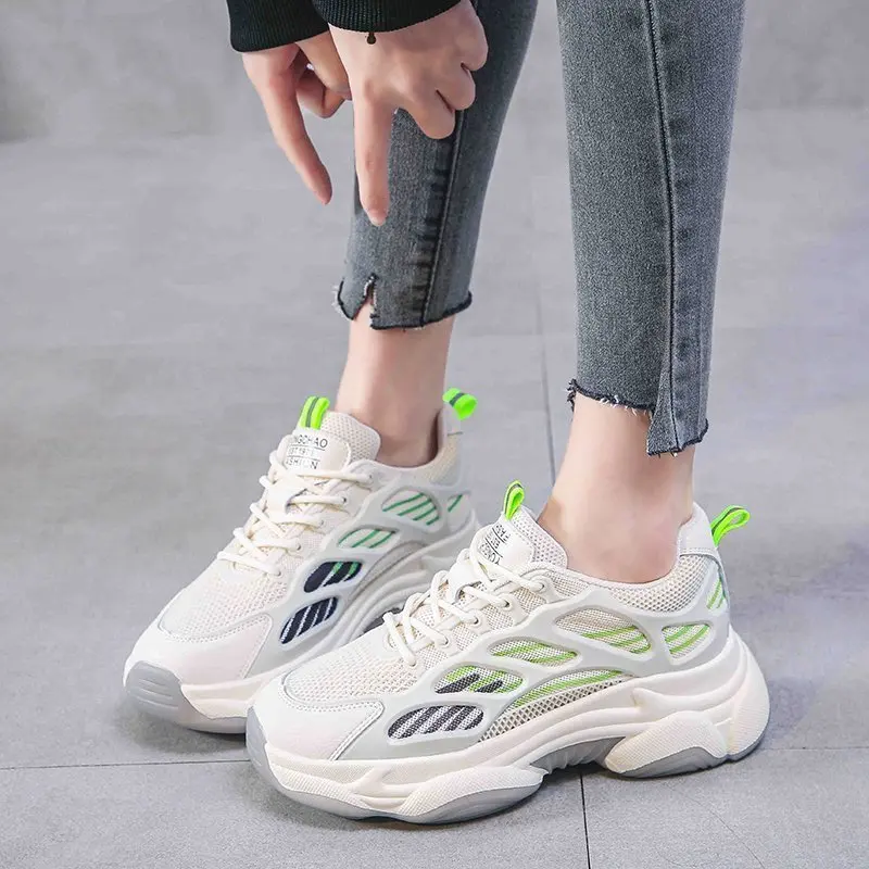 

Chunky Sneakers Woman Platform Shoes Basket Femme Fashion Breathable Ladies Trainers Sport Sneakers Woman Zapatillas De Mujer