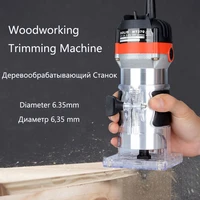 electric woodworking wood router carving machine wood trimmer 6 35mm collet
