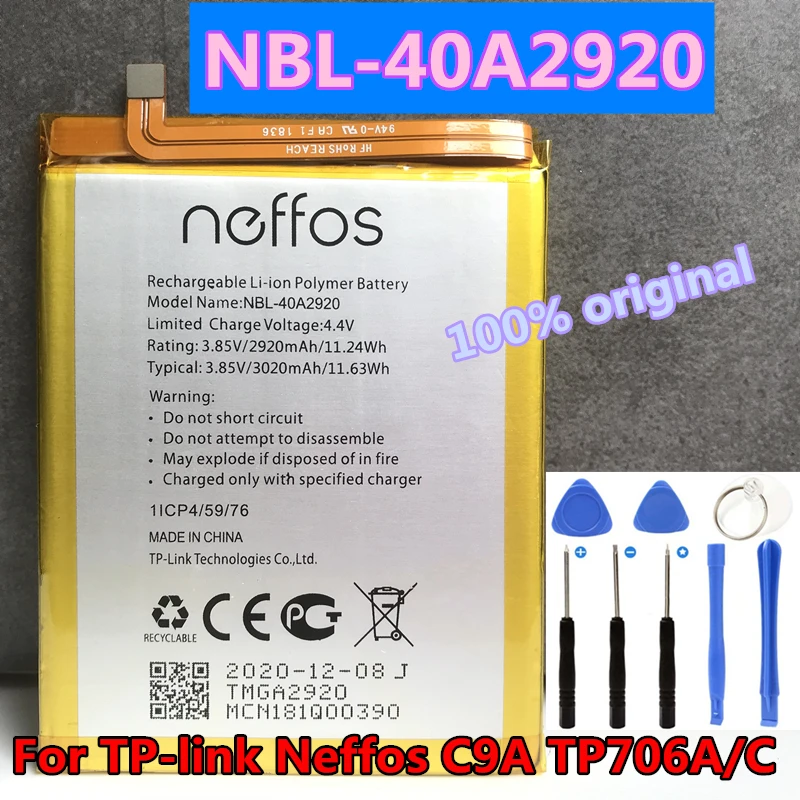 

NBL-40A2920 NBL-43A4000 NBL-44A3045 Battery for TP-Link Neffos C9A TP706A TP706C X20/X20 Pro TP7071A TP9131A C5 Max TP702A/B/C/E
