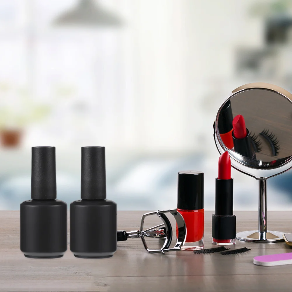 

10pcs Refillable Nail Polish Bottles Glass Nail Container Nail Bottle Holder