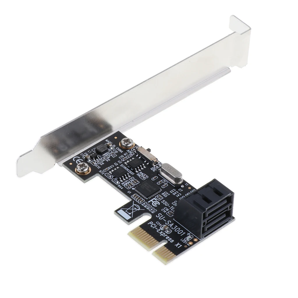 Адаптер адаптера PCI E Express 1x к Sata 3 0 III с 2 портами ASM1061|Платы расширения| |