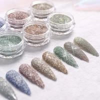 1jars sparkles diamond nail glitter powder gel nail polish for nail decorations super shinny fine holographic chrome powder dust