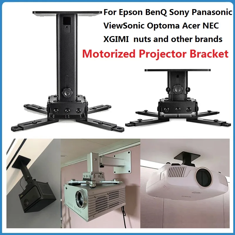 Motorized Projector Stand Bracket For Sony Panasonic ViewSonic Optoma Projector Holder Ceiling Projection Mount Accessories