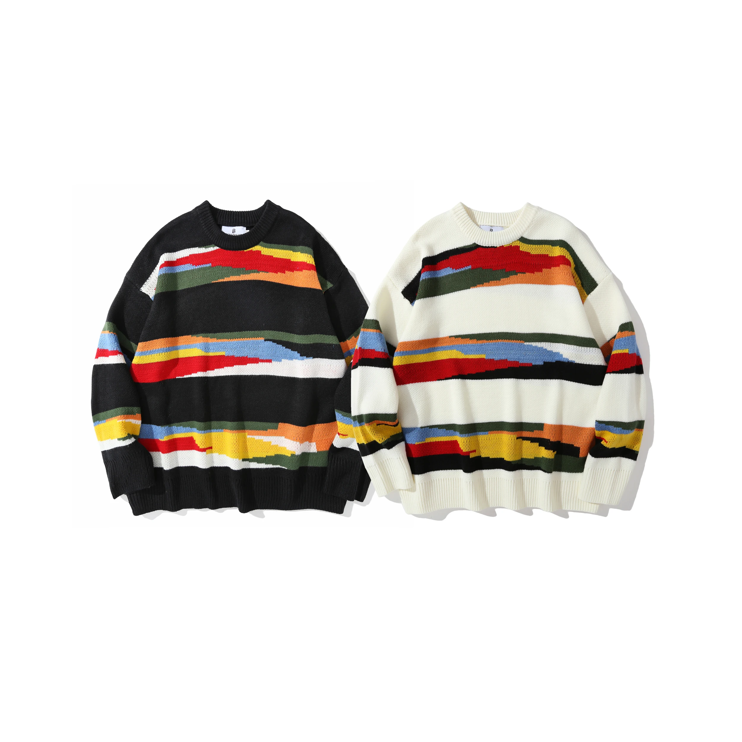 

2021 men's autumn and winter new round neck pullover sweater sweater coat