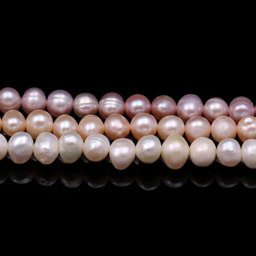 

Natural Freshwater Pearls Round shape Beading High Quality Loose Spacer Beads DIY Elegant Necklace Bracelet Jewelry Making 36cm