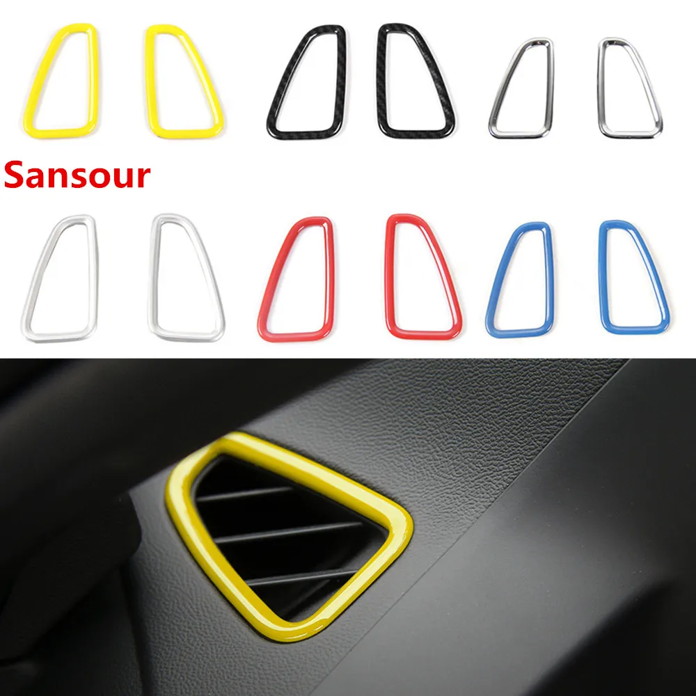

ABS Car Dashboard Air Condition Vent Outlet Decoration Cover Sticker for Chevrolet Camaro 2017 Up Car Accessories Styling