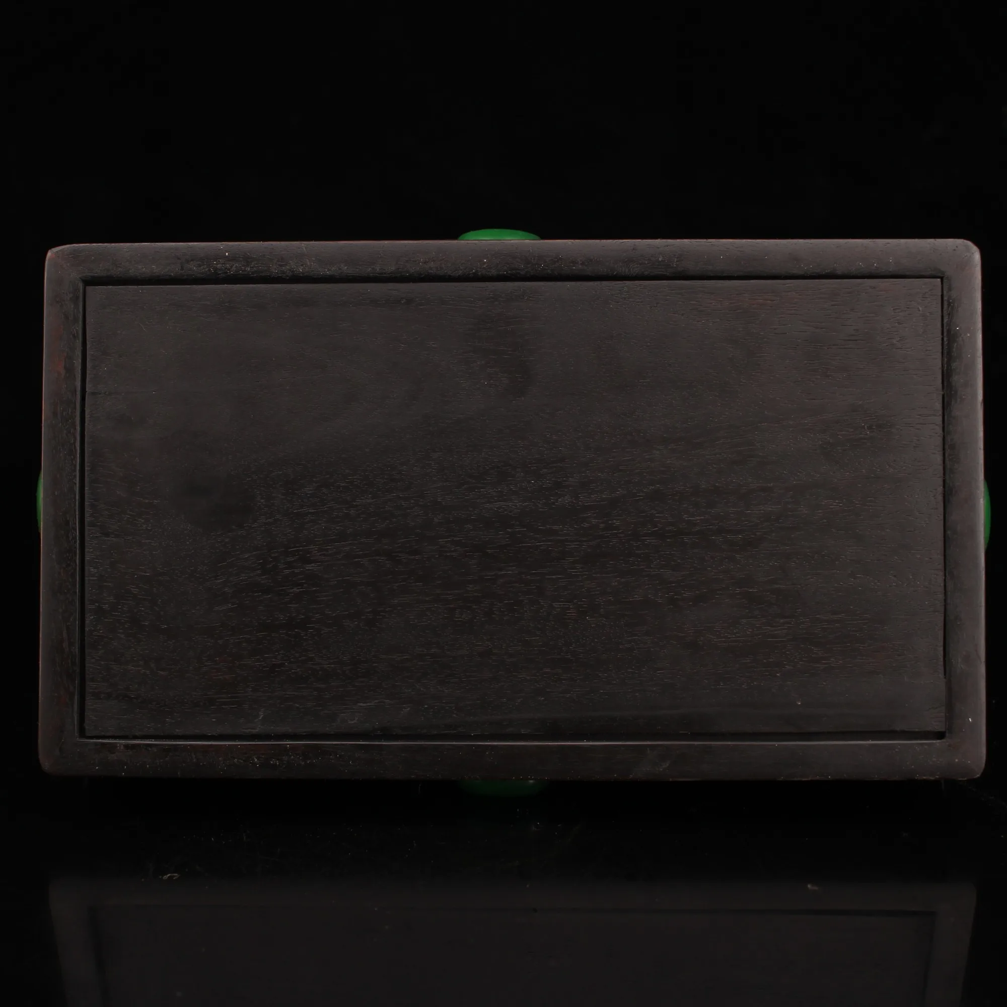 

Wedding decoration collection of old ebony hand-made jewelry inlaid gems and old jade jewelry box