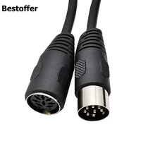 1 5 meters 8 pin din midi male to female extention speaker audio cable