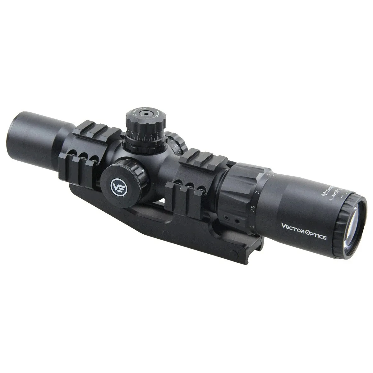 Оптический прицел Vector Optics Mustang 1-4x30SFP оптический True One Power с блокировкой револьвера