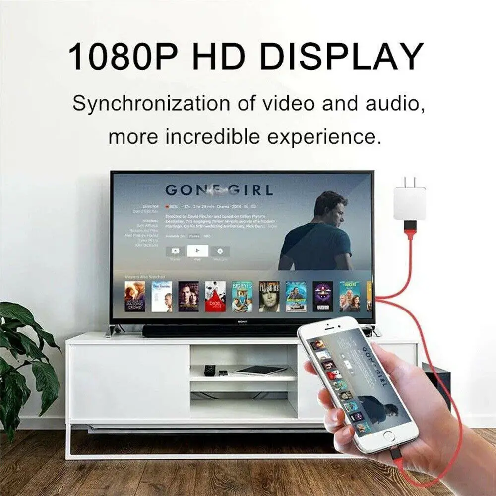 HDMI 2 0 1080P кабель для зеркального отображения iPhone к телевизору HDTV адаптер шнура SE 11