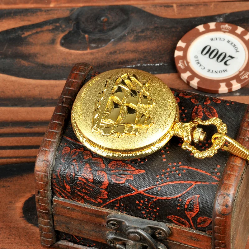 Большие стильные карманные часы в стиле ретро классические толстые рельефные с